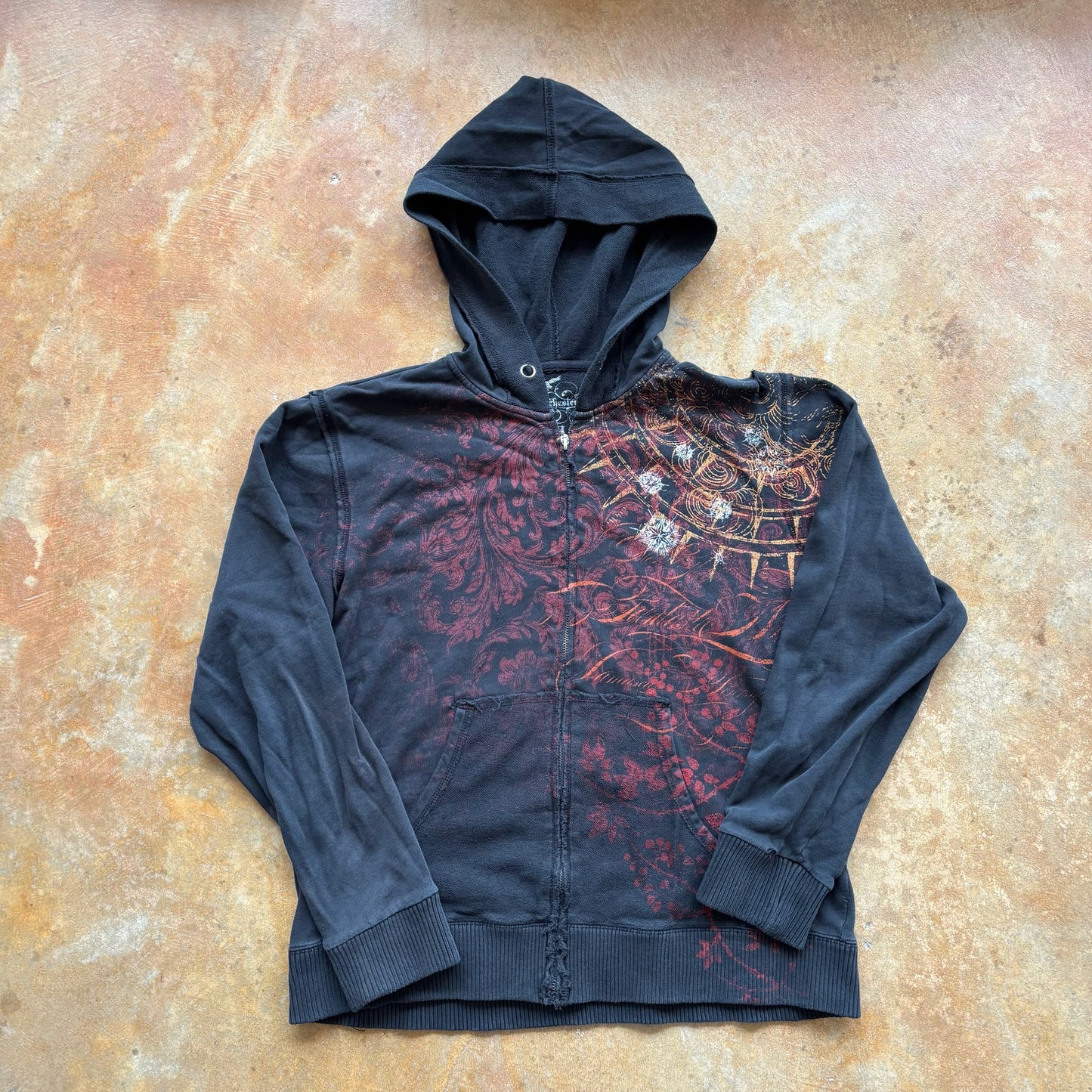 Jesse Pinkman Hooded Zip Up Jacket Goth Affliction y2k Style 00's - M