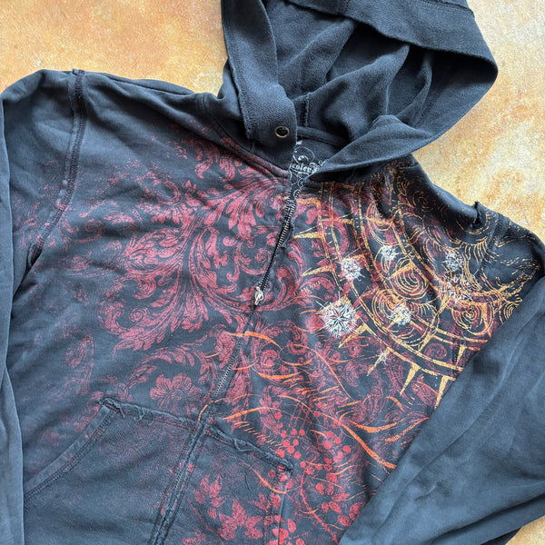 Jesse Pinkman Hooded Zip Up Jacket Goth Affliction y2k Style 00's - M hover