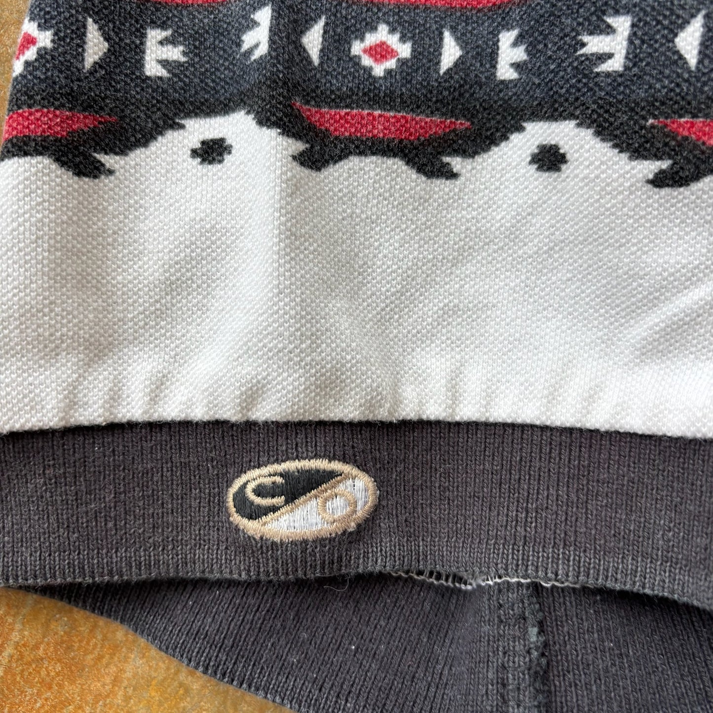 Cumberland Outfitters Aztec Pattern Polo Shirt Western 90's - L