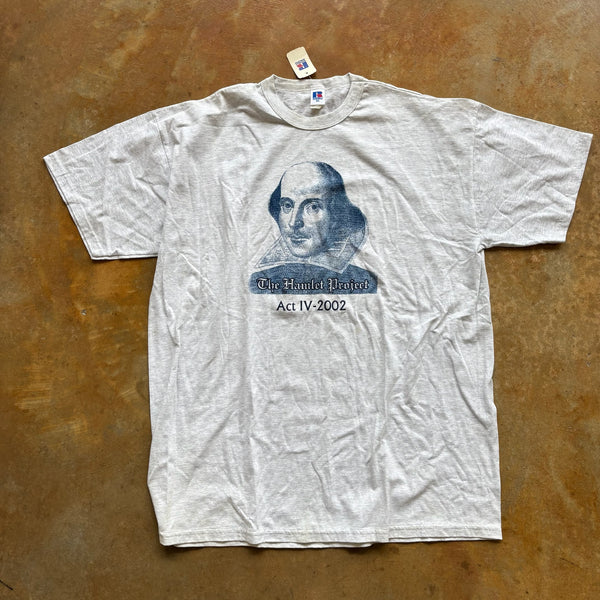 NWT William Shakespeare Hamlet Project Show Broadway Graphic Russell Shirt 00's - 2XL