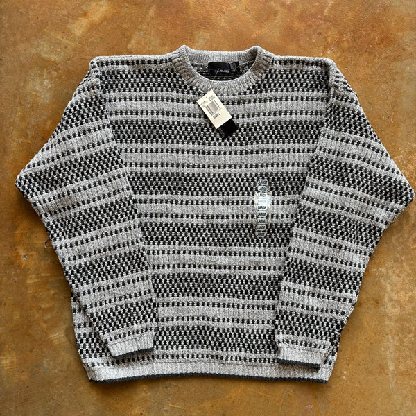 NWT Bill Blass Chunky Tight Knit Cosby Sweater Grandpa Heavyweight 90's - L