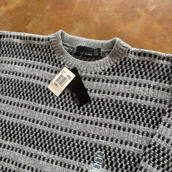 NWT Bill Blass Chunky Tight Knit Cosby Sweater Grandpa Heavyweight 90's - L hover