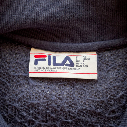 Fila Colorblock Fleece 1/2 Zip Jacket Fuzzy 90's - Womens L