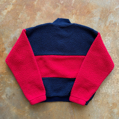 Fila Colorblock Fleece 1/2 Zip Jacket Fuzzy 90's - Womens L