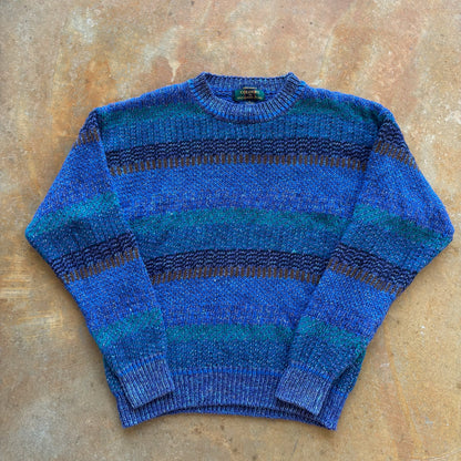 Colours Alexander Julian Heavyweight Knit Linen Blend Colorful Handframed Sweater 90's - S