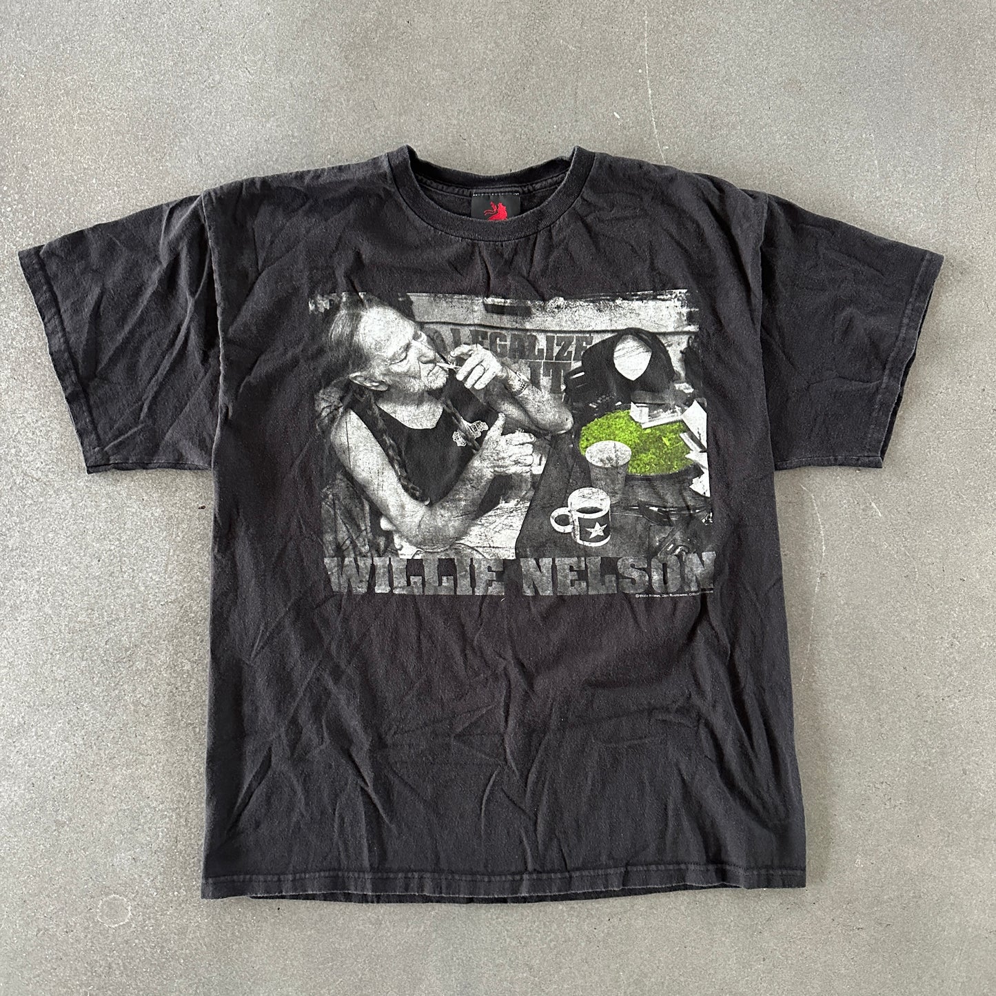 Willie Nelson 'Legalize It' Cannabis Graphic Shirt 90's - L