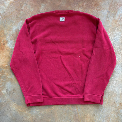 Tommy Hilfiger Big Flag Embroidered Heavyweight Knit Sweater 90's - XL