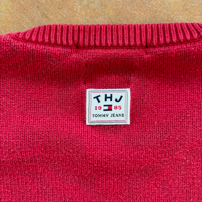 Tommy Hilfiger Big Flag Embroidered Heavyweight Knit Sweater 90's - XL