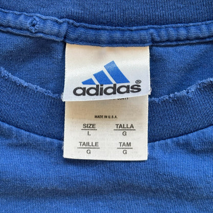 Adidas Weightlifting Workout Center Logo Double Sided Graphic Shirt 90's - L