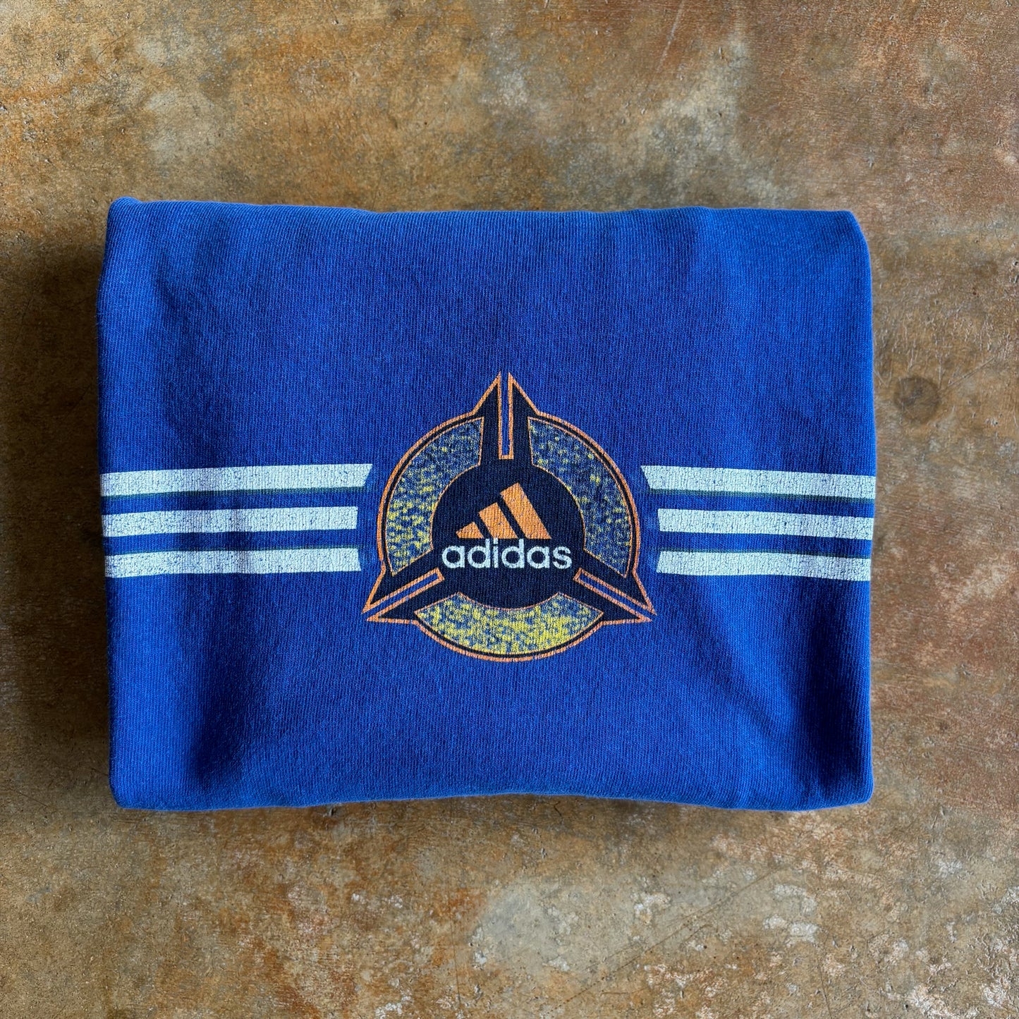 Adidas Weightlifting Workout Center Logo Double Sided Graphic Shirt 90's - L