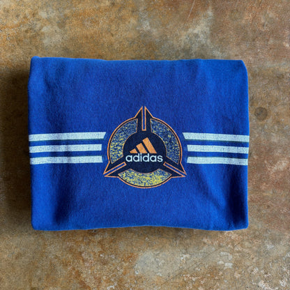 Adidas Weightlifting Workout Center Logo Double Sided Graphic Shirt 90's - L