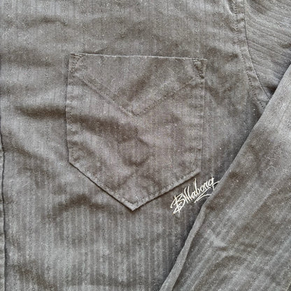Billabong y2k Surfer Goth Script Style Button Up Shirt 00's - XL