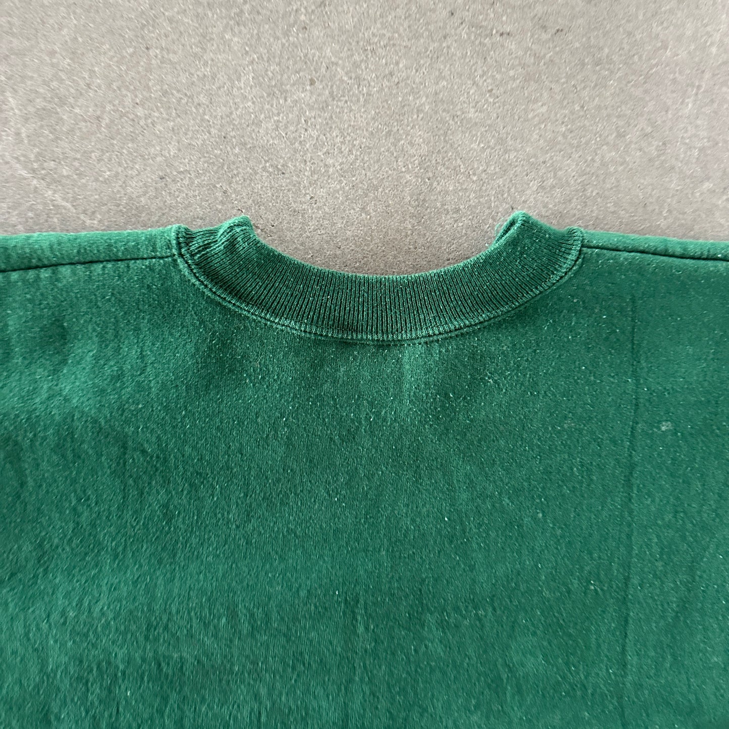 Hanes Blank Boxy Oversized Crewneck Sweatshirt Forest Green 90's - 2XL