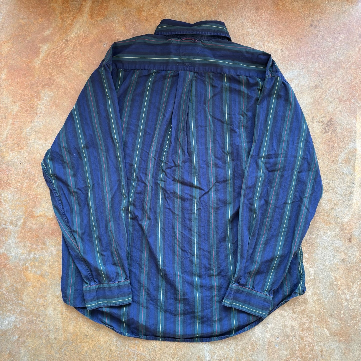 Tommy Hilfiger Striped Colorful Button Up Shirt 90's - L
