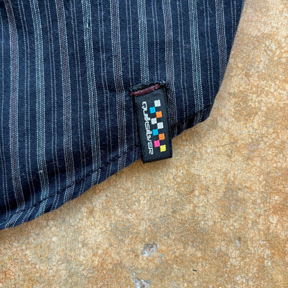 Quiksilver y2k Script Surfer Gothic Script Button Up Shirt 00's - XL