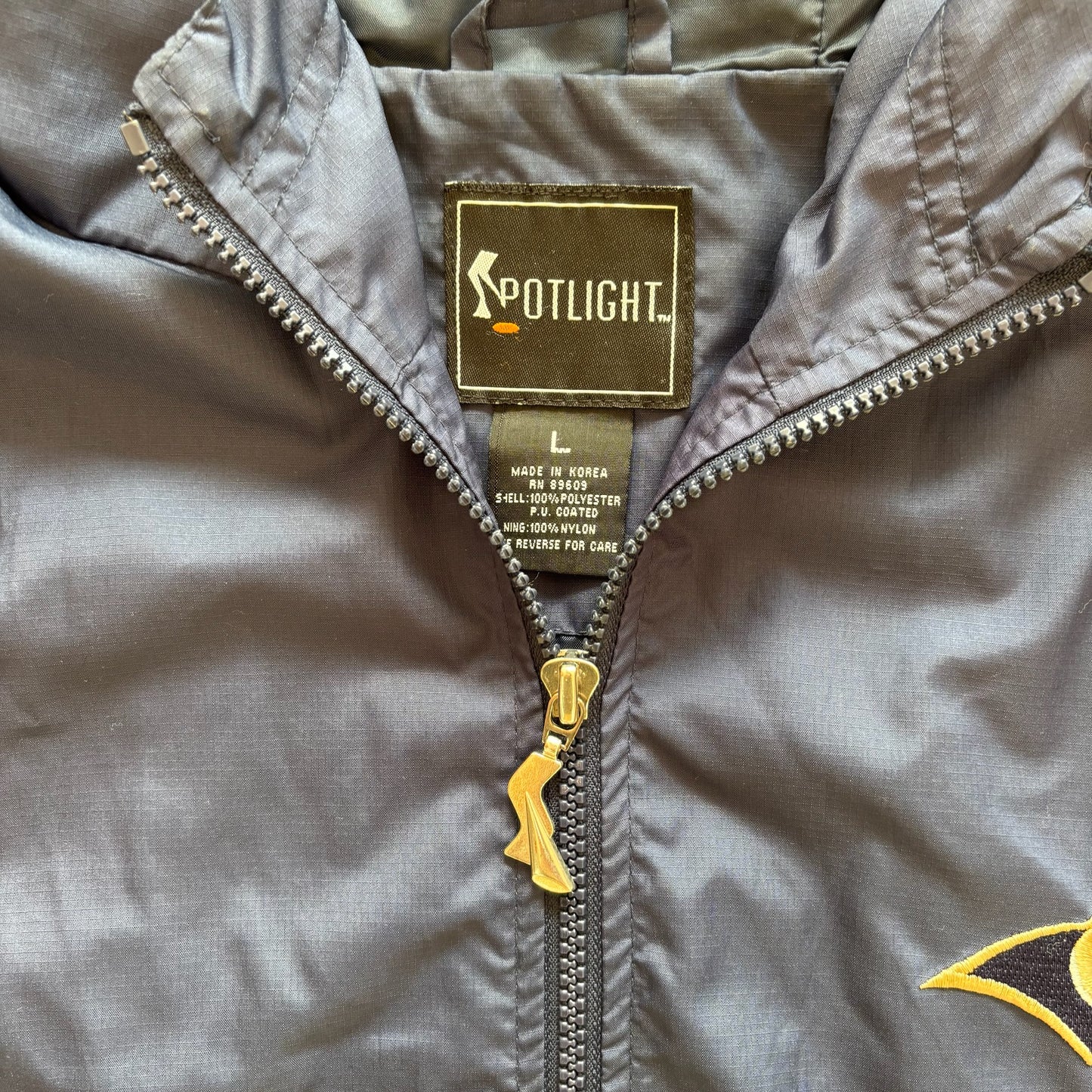 St. Louis Rams Spotlight Windbreaker Rain Jacket Embroidered 00's - L