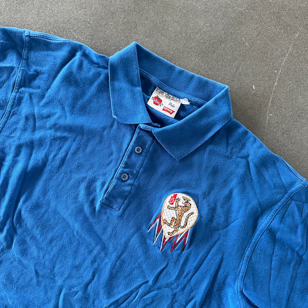 The Big Apple Master Brand Polo Leopard Patch Boxy Shirt 80's - L hover