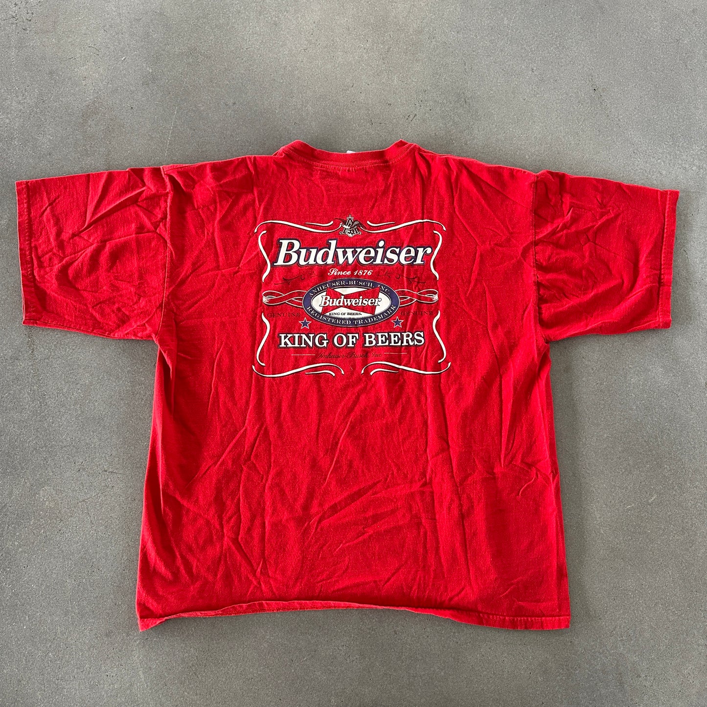 Budweiser Double Sided Graphic T Shirt Santee Gold 90's - 2XL