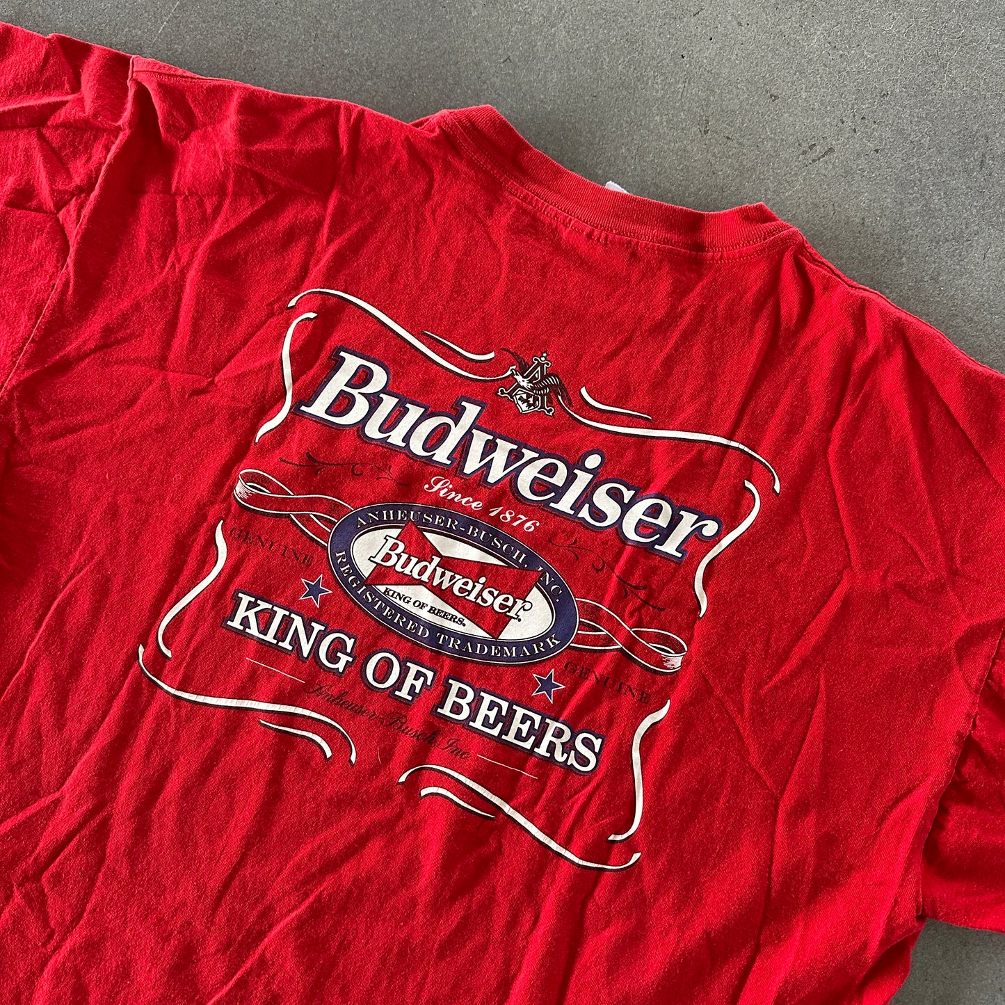 Budweiser Double Sided Graphic T Shirt Santee Gold 90's - 2XL