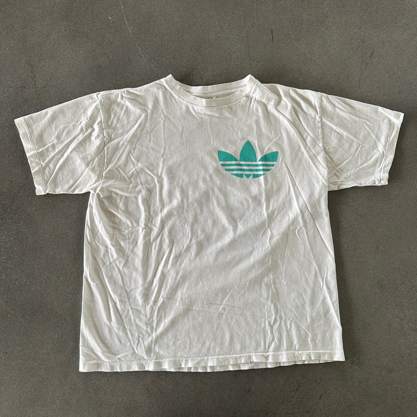 Team Adidas Trefoil Double Sided Graphic RARE Shirt 80's - L