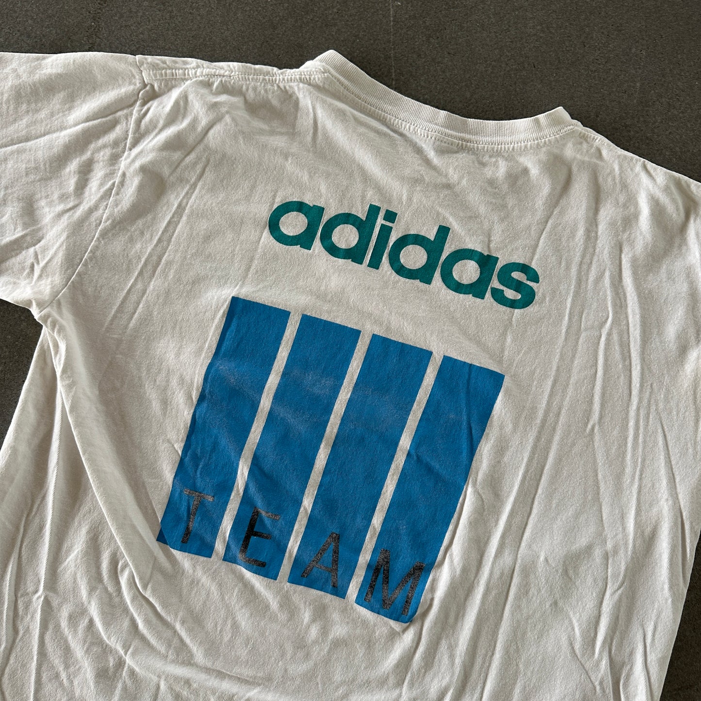Team Adidas Trefoil Double Sided Graphic RARE Shirt 80's - L