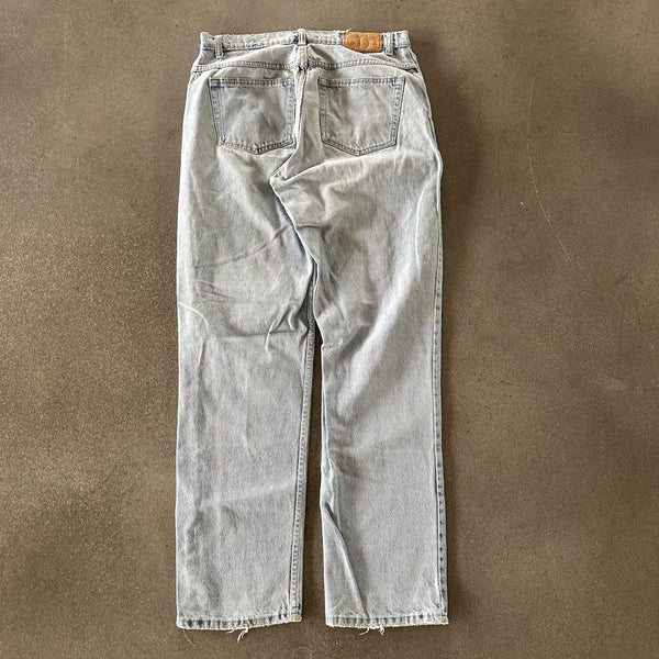 Eddie Bauer Light Wash Distressed Jeans USA Made 90's - 32 hover