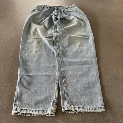 Levis Silvertab Baggy Jeans Distressed Light Wash Jeans Skater USA Made 90's - 30