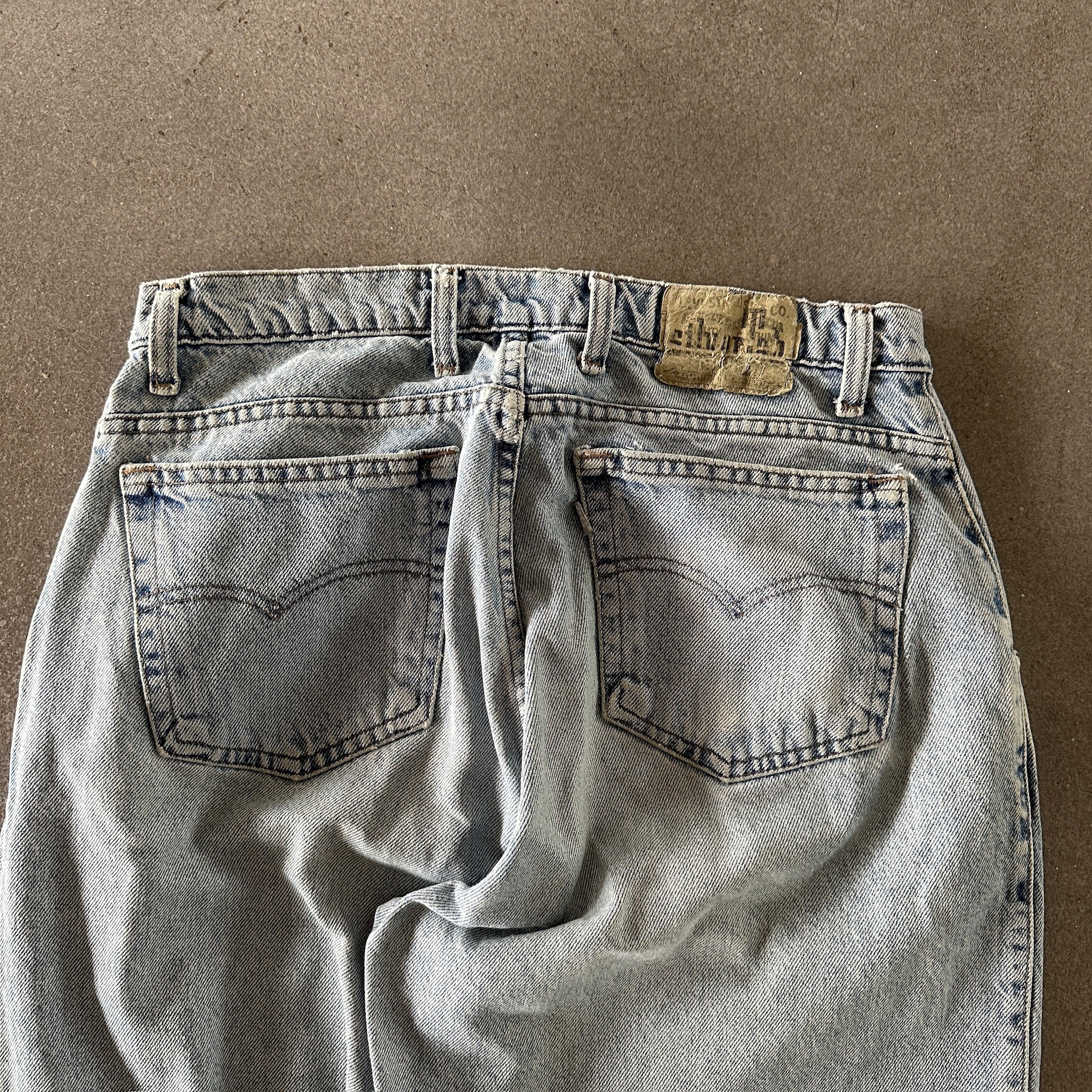 Levis Silvertab Baggy Jeans Distressed Light Wash Jeans Skater USA