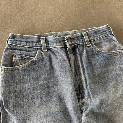 Lee Riders Distressed Baggy Light Wash Jeans Womens Union Made 90's - 14 Petite