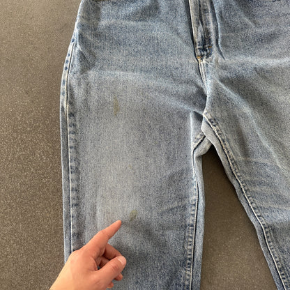 Lee Riders Distressed Baggy Light Wash Jeans Womens Union Made 90's - 14 Petite