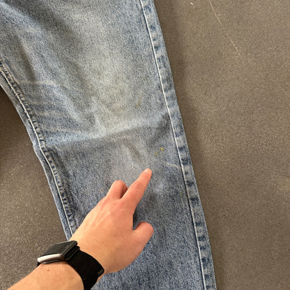 Lee Riders Distressed Baggy Light Wash Jeans Womens Union Made 90's - 14 Petite