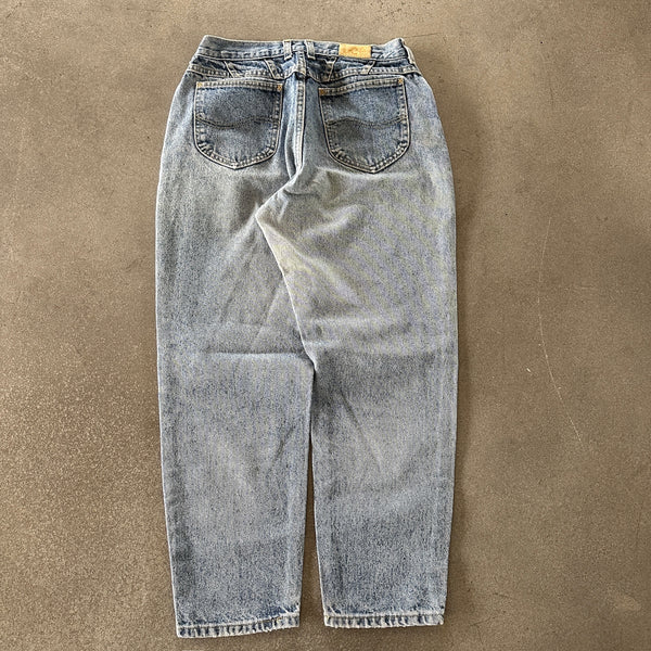 Lee Riders Distressed Baggy Light Wash Jeans Womens Union Made 90's - 14 Petite hover