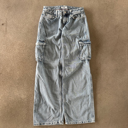 Tommy Hilfiger Cargo Pocket Baggy Light Wash Jeans Womens 00's - 28