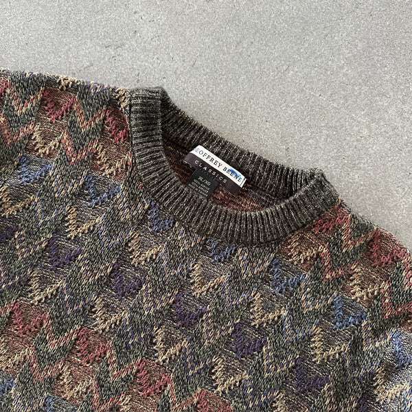 Vintage Geoffrey Beene Abstract Geometric Knit Sweater 90's - XL hover