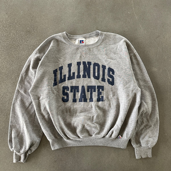 Illinois State University Spellout Russell Athletic Crewneck Sweatshirt 90's - L