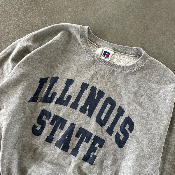 Illinois State University Spellout Russell Athletic Crewneck Sweatshirt 90's - L hover