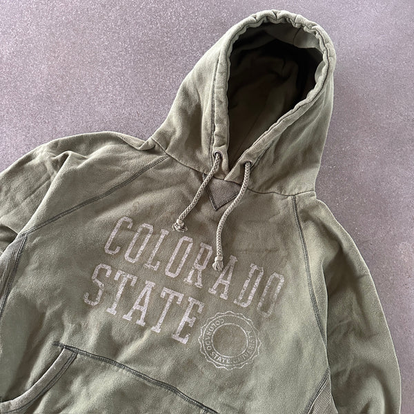 Colorado State University Faded Heavyweight Hoodie Blue84 00's - L hover
