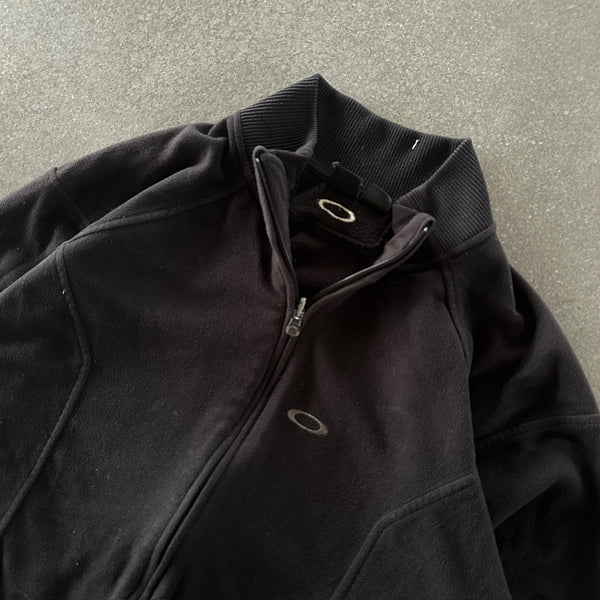 Oakley Fleece Black Full Zip Jacket Gorpcore Snowboard Y2K 00's - M hover