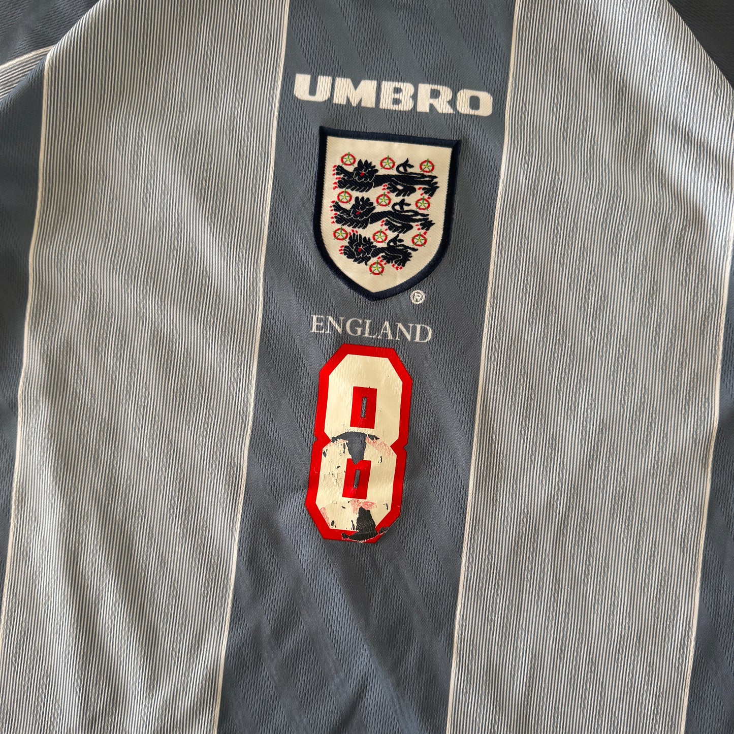 England Umbro '95-'97 Away Jersey Paul Gascoigne - L