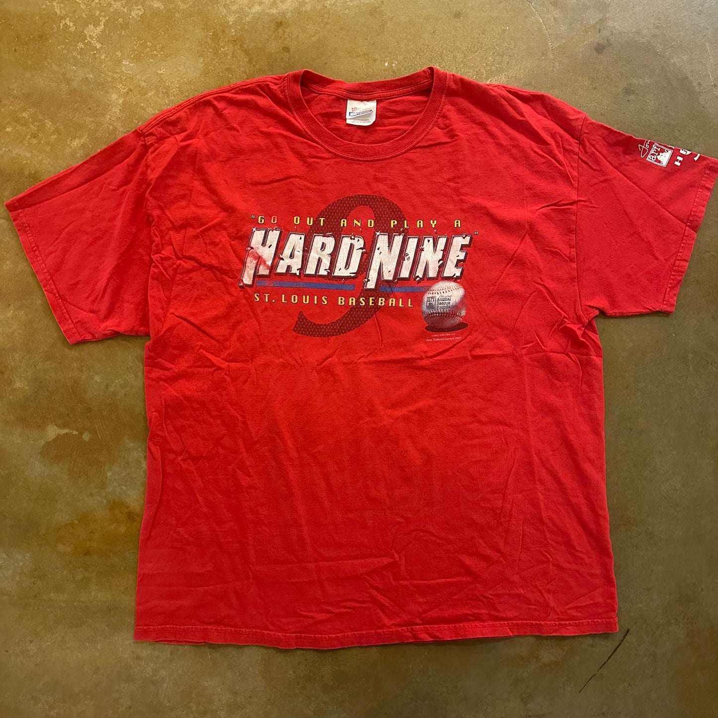 Baseball 'Hard Nine' Graphic Shirt St. Louis Cardinals 00's - 2XL