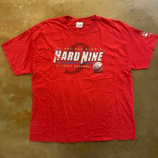 Baseball 'Hard Nine' Graphic Shirt St. Louis Cardinals 00's - 2XL