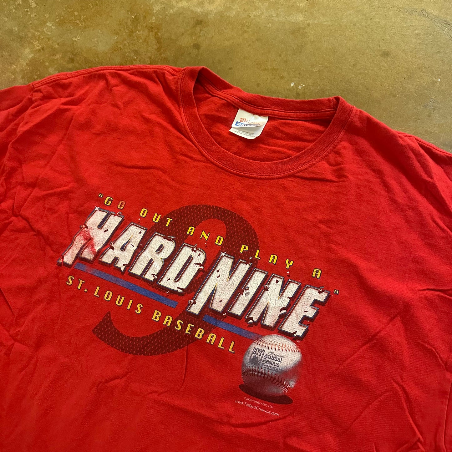 Baseball 'Hard Nine' Graphic Shirt St. Louis Cardinals 00's - 2XL