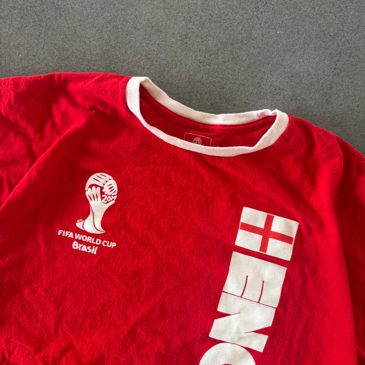England 2014 World Cup Ringer Shirt Boxy - XL