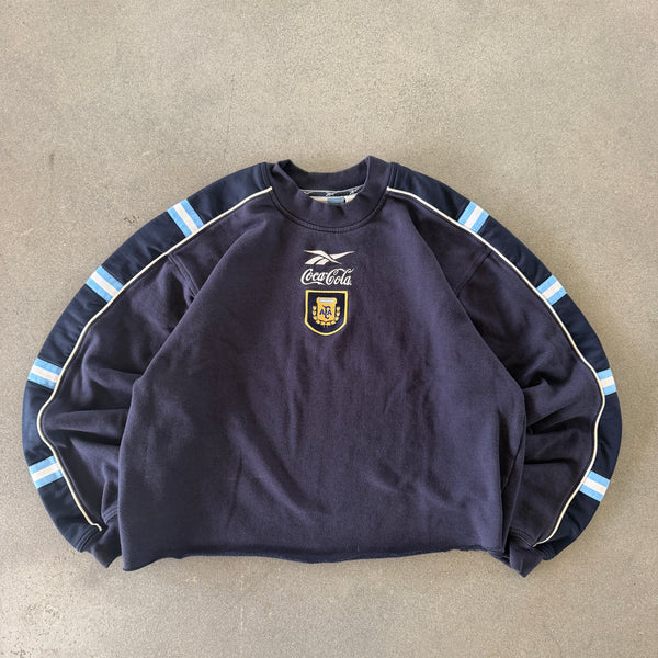 Argentina Reebok Coca Cola Rare Sweatshirt Cropped - Womens M