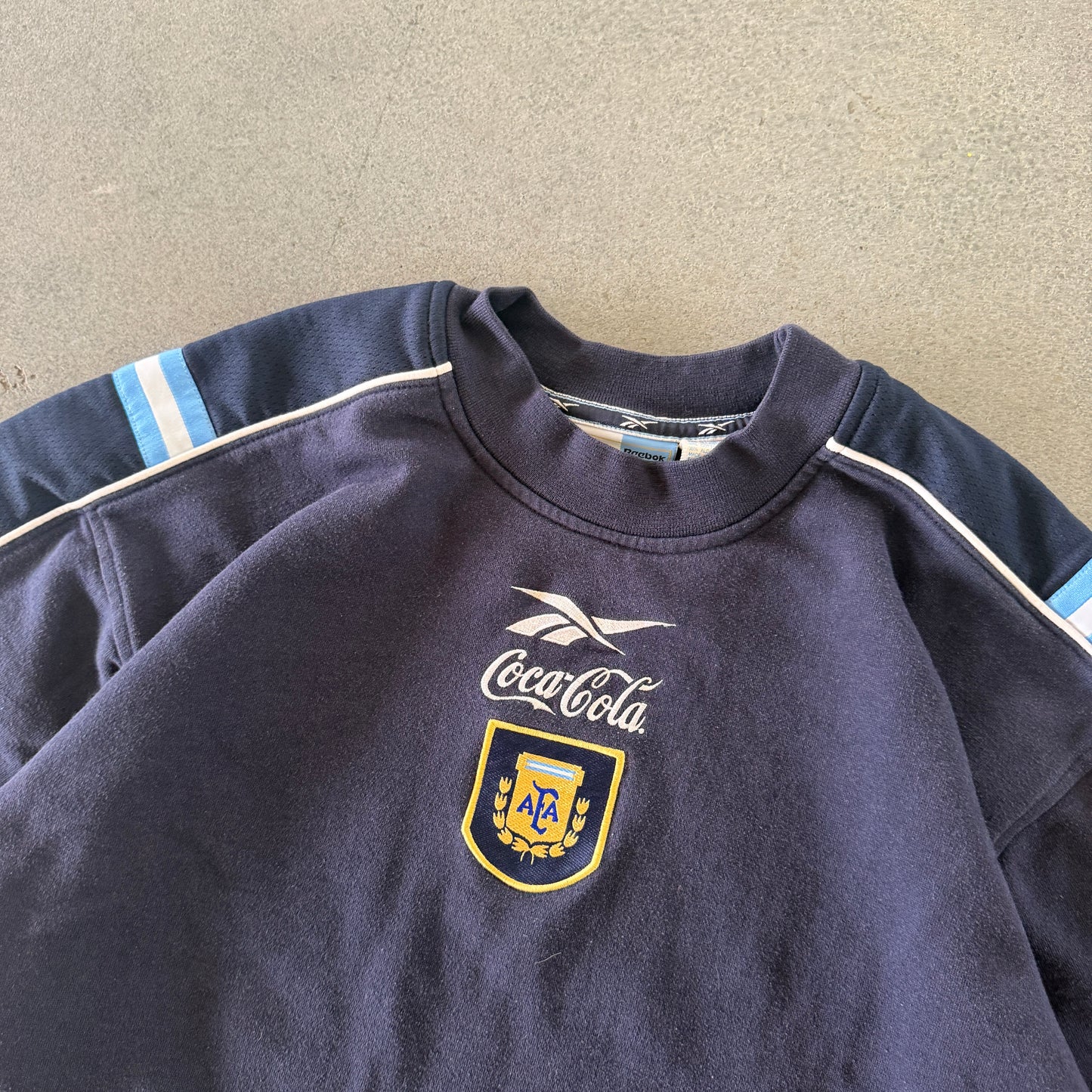 Argentina Reebok Coca Cola Rare Sweatshirt Cropped - Womens M