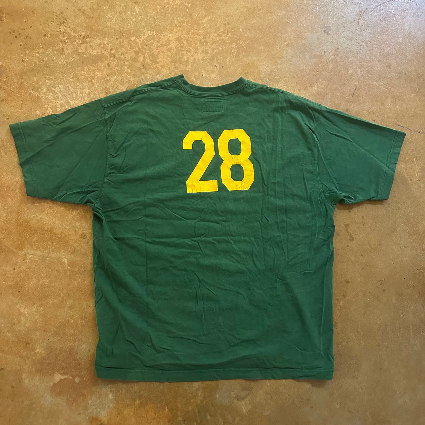 Abercrombie & Fitch Green Spellout Tee Shirt Y2K Style 00's - XL