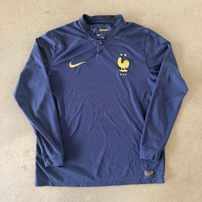 France Nike 2022/23 Home Long Sleeve Jersey - M