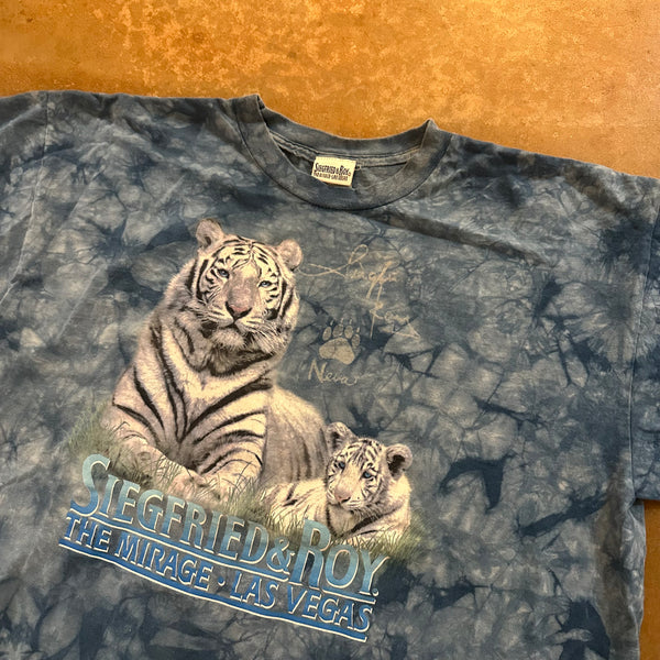 Siegfried & Roy Tie Dye AOP The Mirage Las Vegas Graphic Tee Shirt Single Stitch 90's - XL hover
