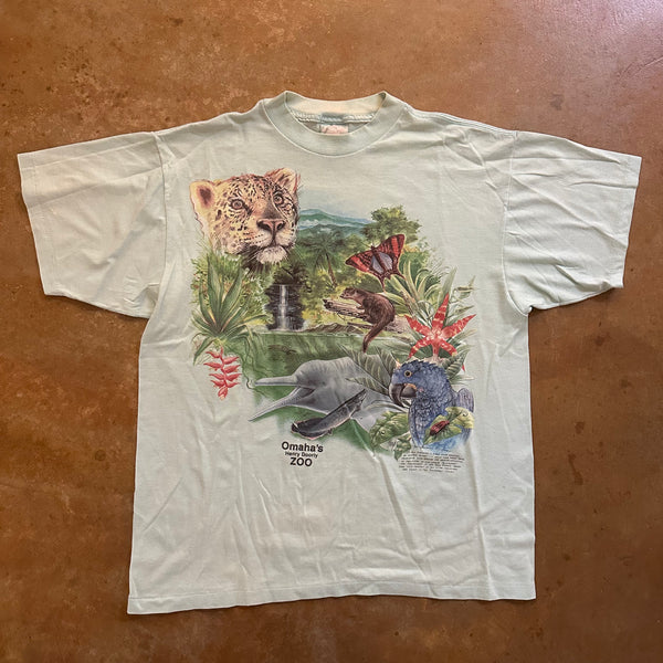 Harlequin Nature AOP Rainforest Graphic Single Stitch Tee Shirt 90's - XL