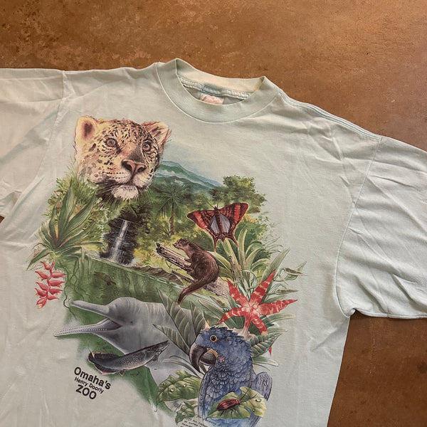 Harlequin Nature AOP Rainforest Graphic Single Stitch Tee Shirt 90's - XL hover